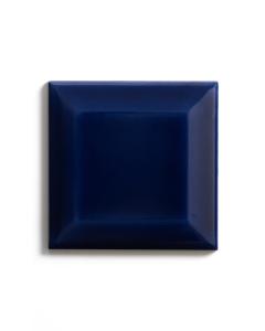 Kakel Victoria - Affaset kant 7,5 x 7,5 cm ultramarinblå
