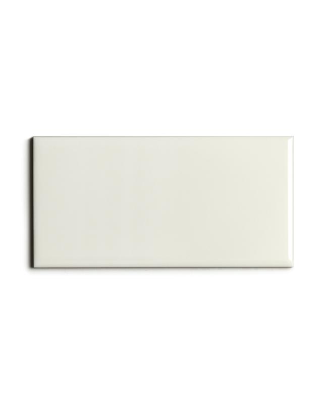 Flise, Victoria - 7,5 x 15 cm, elfenbenshvid, blank