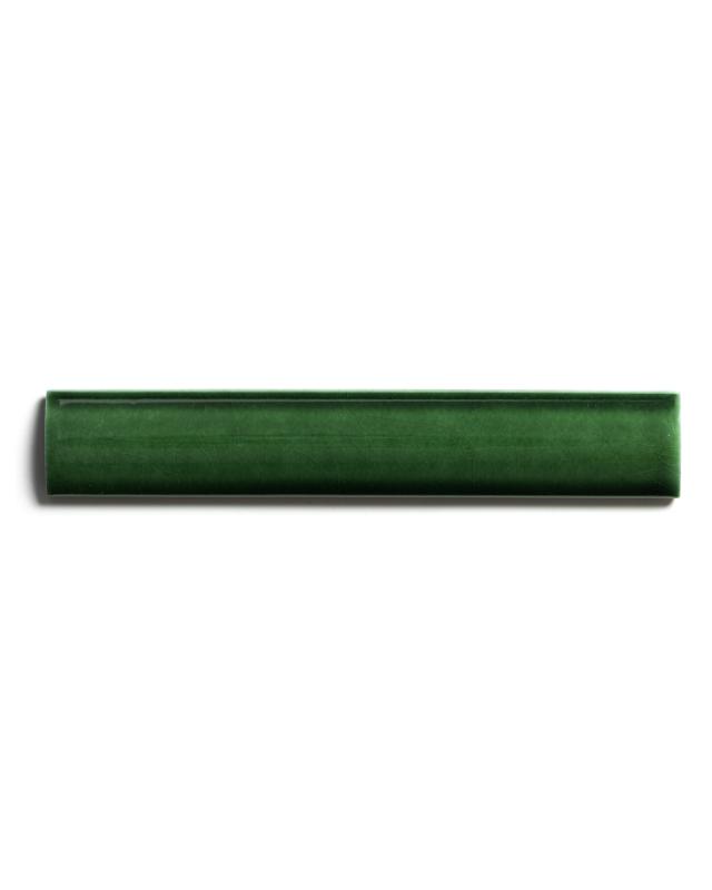 Flis Victoria - Kantlist 2,5 x 15 cm flaskegrønn