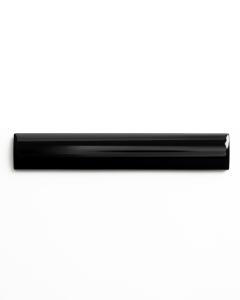 Fliese Victoria - Kantenleiste 2,5 x 15 cm schwarz, glänzend