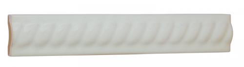 Kakel bård mönstrad räfflor vit - 2 - sekelskifte - gammaldags inredning - retro - klassisk stil