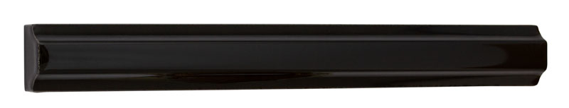 Flis Victoria - Dekorlist, symmetrisk 1,7 x 15 cm svart, blank - arvestykke - gammeldags dekor - klassisk stil - retro - sekelskifte