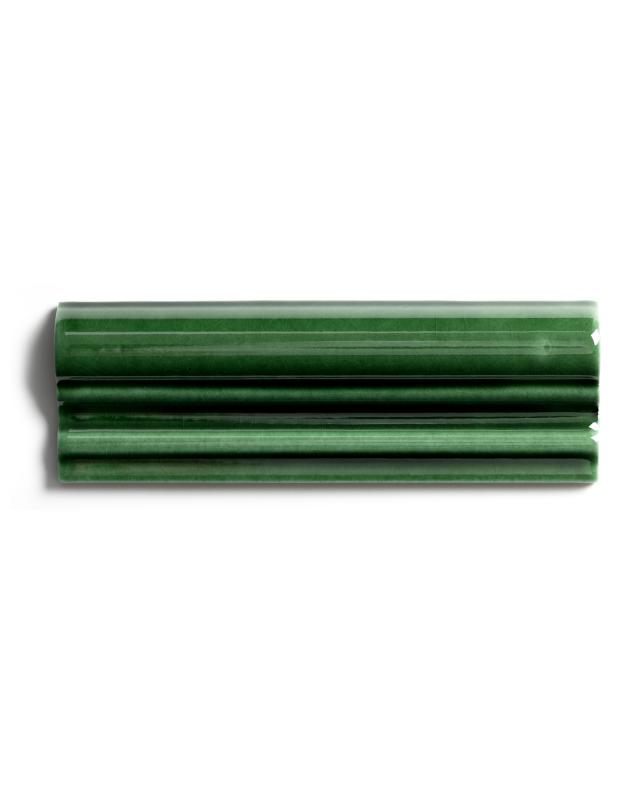 Kakel, Victoria - Kantliste, 2,5 x 15 cm, flaskegrøn