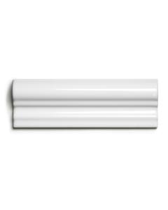 Fliese Victoria - Brustleiste 5 x 15 cm weiß, glänzend