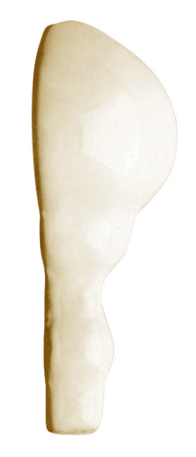 Kakel Victoria - Hörnbit till bröstlist elfenbensvit, blank