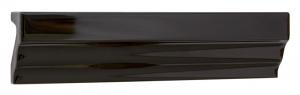 Fliser Victoria - Brystlist 3,5 x 15 cm svart, blank - arvestykke - gammeldags dekor - klassisk stil - retro - sekelskifte