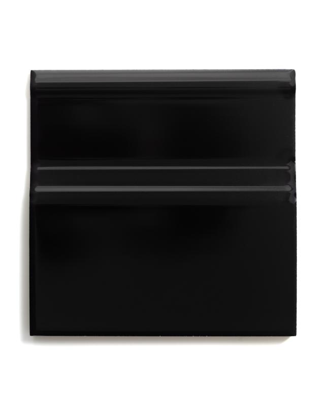 Tile Victoria - Floor trim 15 x 15 cm (5.91 x 5.91 in.) black, glossy