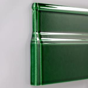 Tile Victoria - Corner for floor trim bottle green, glossy