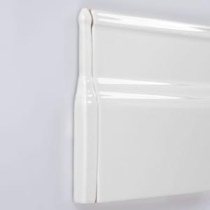 Tile Victoria - Corner for floor trim white, glossy
