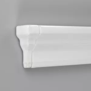 Fliese Victoria - Eckstück für Brustleiste 5 x 20 cm klassisch, weiß