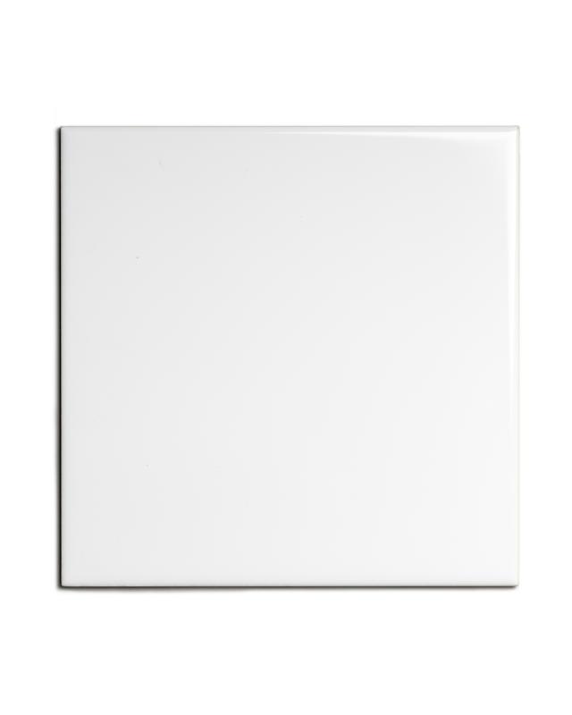 Flise, Victoria - 15 x 15 cm, hvid, blank