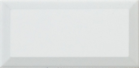 Kakel - Vit fasad kant 10 x 20 cm blank - sekelskifte - retro