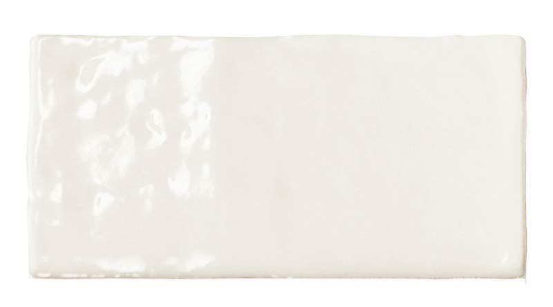 Kakel - Vit 7,5 x 15 cm blank, lätt vågigt