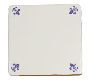 Flis Mayfair - Elfenben hvit 13 x 13 cm blank, lett bølget lilje
