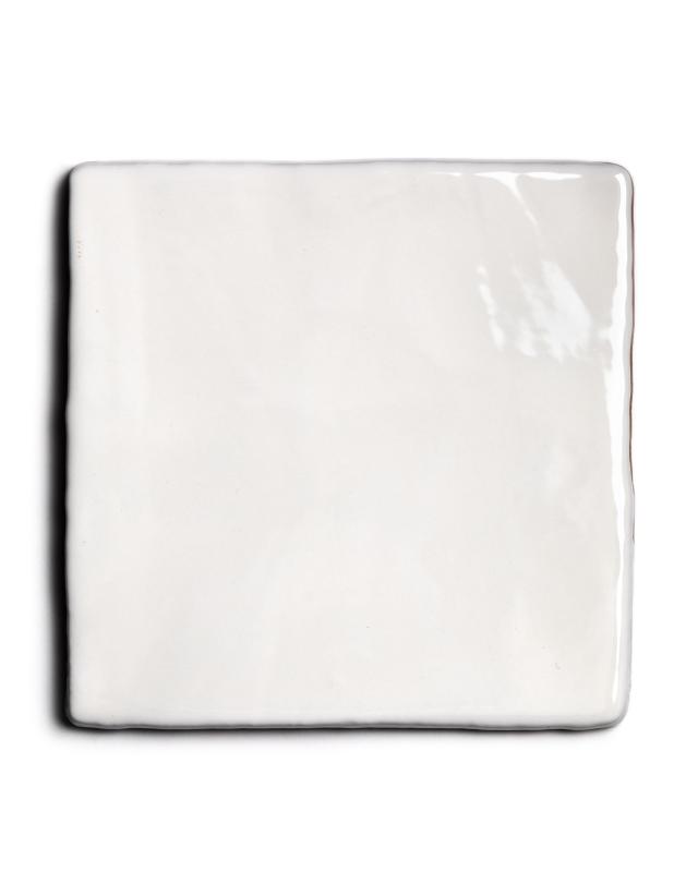 Flis Mayfair - Elfenben hvit 13 x 13 cm blank, lett bølget