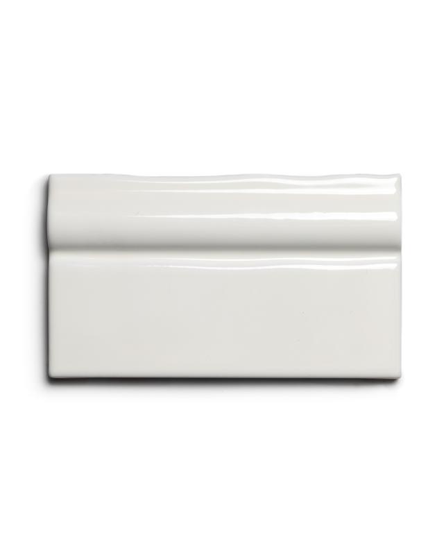 Kakel Mayfair - Elfenbensvit Avslutslist 7,5 x 13 cm blank, lätt vågigt