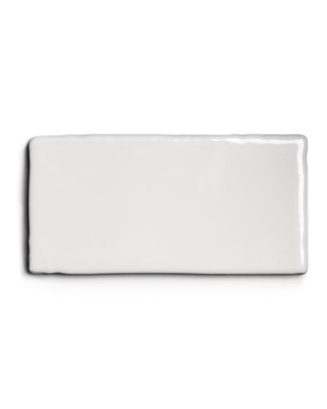 Tiles Mayfair - Ivory White Halftile 7,5 x 15 cm Shiny, Dented
