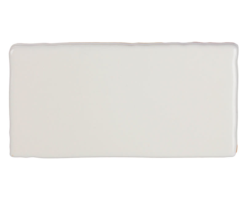 Flis Mayfair - Elfenben hvit 7,5 x 15 cm blank, lett bølget overflate