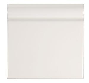 Fliese Cambridge - Bodensockel 15 x 15 cm weiß, glänzend