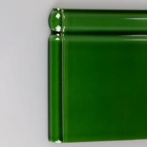 Tile Cambridge - Corner for floor trim bottle green, glossy