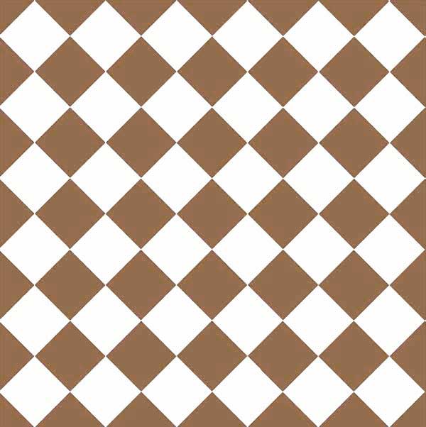 Floor tiles - 10 x 10 cm coffee/white