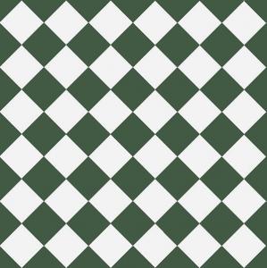 Floor tiles - 10 x 10 cm dark green/white