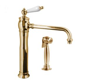 Kitchen Faucet - Horus Eloise with Hand Sprayer, Coated Brass