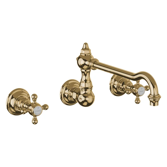 Kitchen Faucet - Horus Julia wall, untreated brass