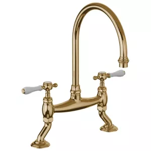 Kitchen Faucet - Horus Victoria gooseneck brass