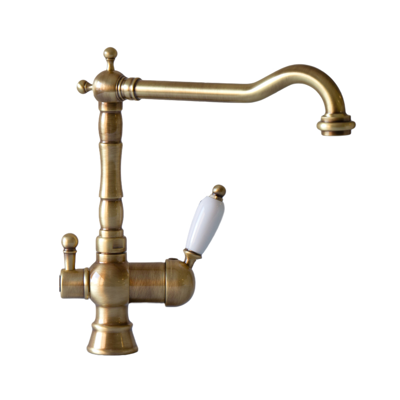 Kitchen Faucet - Nottingham brass with Dishwasher Shut off Valve - Bronze