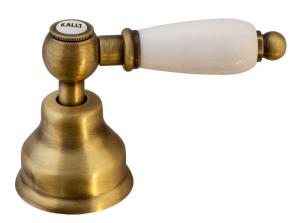 Dishwasher valve - Chelsea, White Handle, Bronze