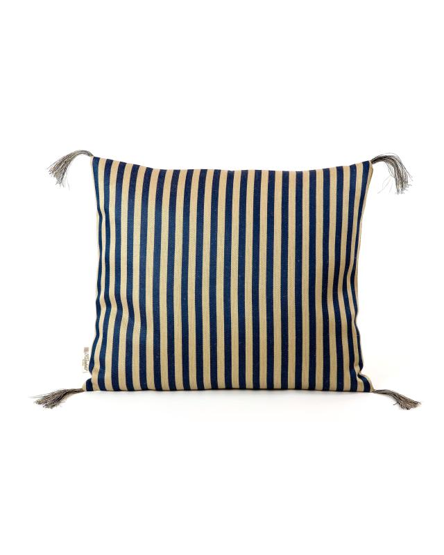 Bolster Pillow - Blue Narrow Stripe