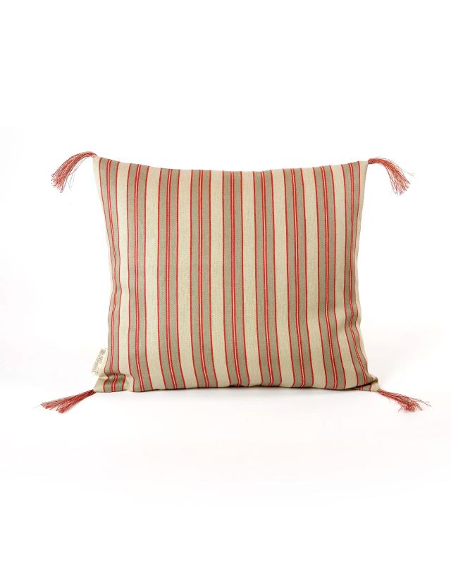 Bolster Pillow - Red Middle Stripe