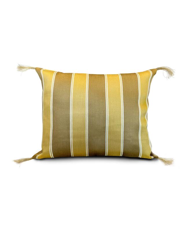 Bolster Pillow - Yellow Wide Stripe