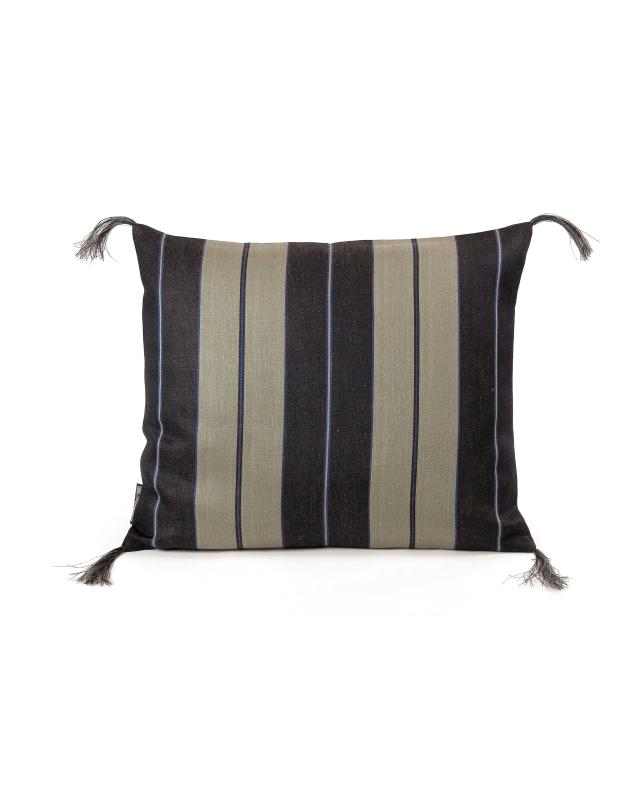Bolster Pillow - Black Wide Stripe