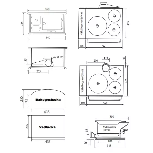 Vedspis - Gjutjärn Westbo Nr 27