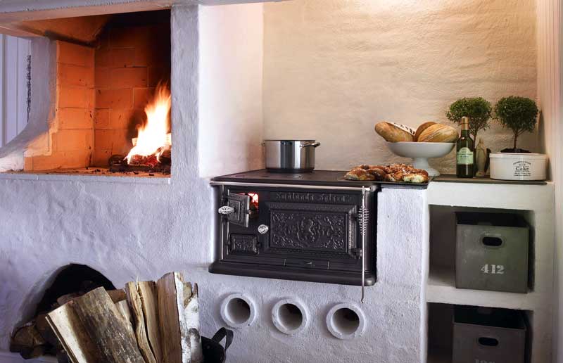 Cast iron stove - SmƄlandsspisen 1896 with back connection