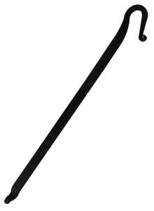 Stove hook for wood stove - Black wrought iron 35 cm (13.78 in.)