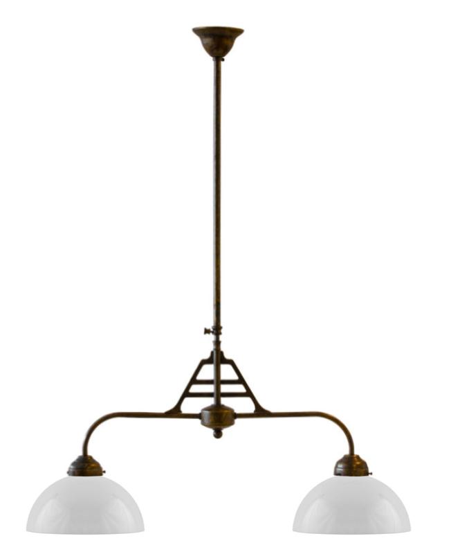 Deckenlampe – Spieltischlampe Jugend antik, abgerundeten Schirmen