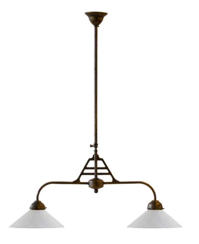 Deckenlampe – Spieltischlampe Jugend antik, gerade Schirme