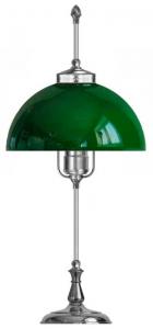 Bordslampa Swedenborg i mässing med grön skärm Sekelskifte Taklampa Skomakarsladd i mässing med grön skärm Klassiska