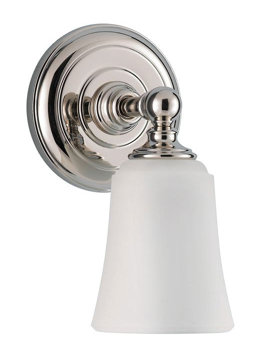 Badrumslampa - Vägglampa Coquet krom/frost - sekelskiftesstil - gammaldags inredning - klassisk stil - retro