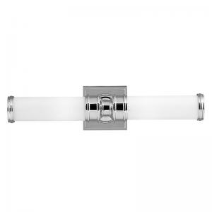 Bathroom lamp - Wall lamp Longford double chrome/white - oldschool style - vintage interior - classic style - retro