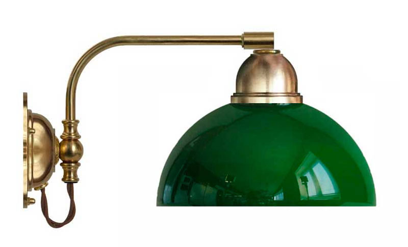 Væglampe - Gripenberg grøn halvkugle