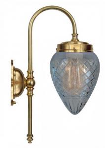 Vägglampa mässing Topelius Klarglas droppe Klassisk Vägglampa mässing Topelius Klarglas droppe Klassisk