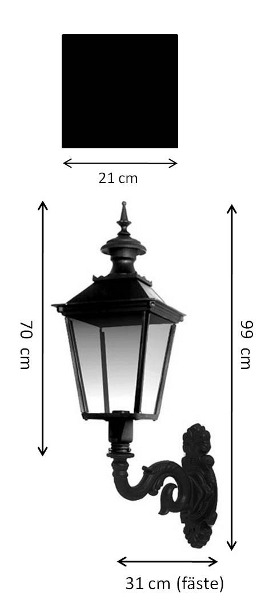 Utomhuslampa - Fasadlykta Glimmerö M4 - gammal stil - klassisk stil