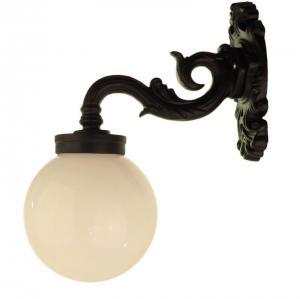 Exterior Lamp - Wall lantern Glimmerö white globe shade down