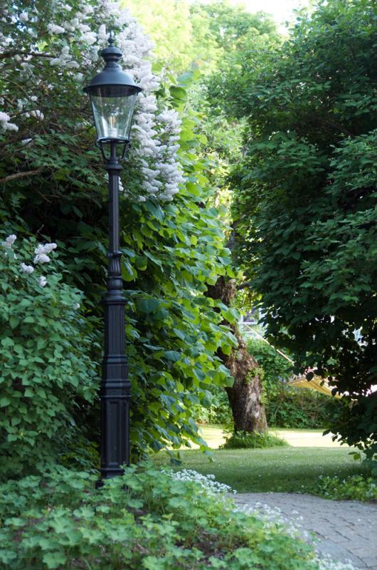 Old style classic black lamp-post - old fashioned style - vintage interior - classic style - retro