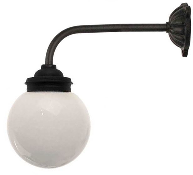 Udendørslampe - gårdlampe 90° lang bøjning