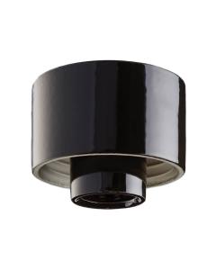Porcelain light fixture base IP54 - Black/vertical